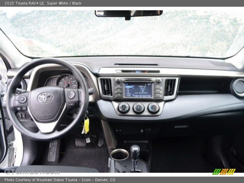 Super White / Black 2015 Toyota RAV4 LE
