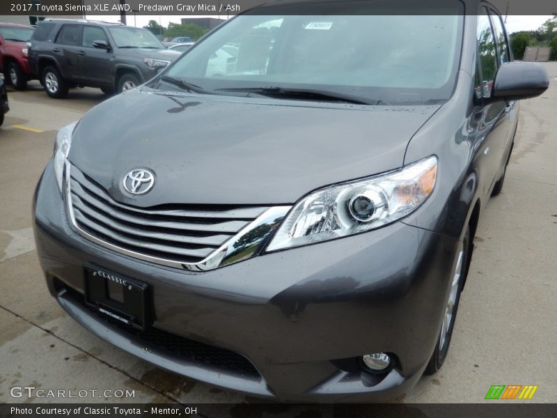 Predawn Gray Mica / Ash 2017 Toyota Sienna XLE AWD
