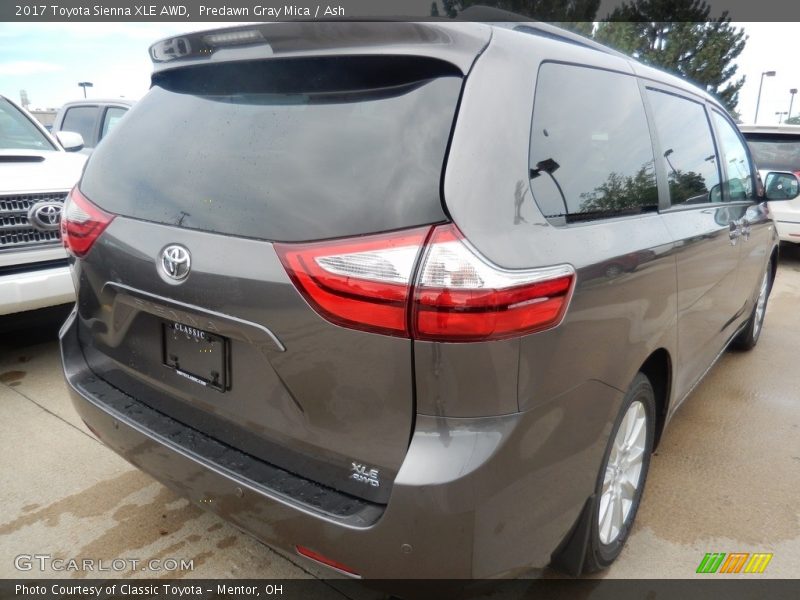 Predawn Gray Mica / Ash 2017 Toyota Sienna XLE AWD