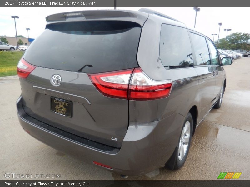 Predawn Gray Mica / Ash 2017 Toyota Sienna LE