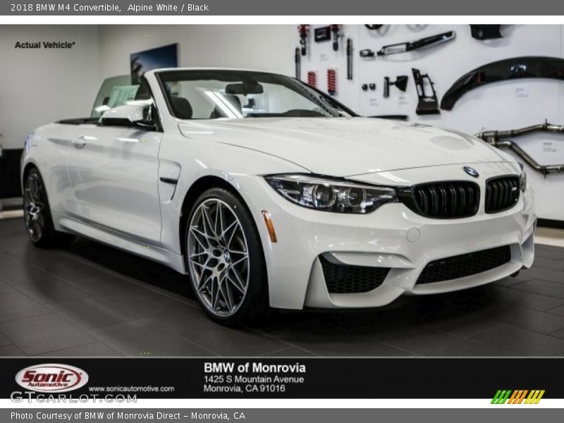 Alpine White / Black 2018 BMW M4 Convertible