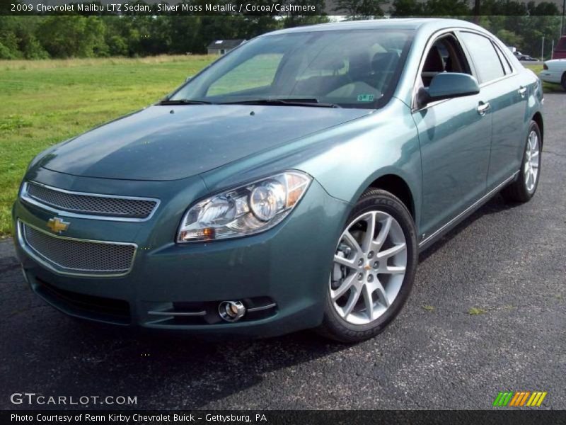 Silver Moss Metallic / Cocoa/Cashmere 2009 Chevrolet Malibu LTZ Sedan