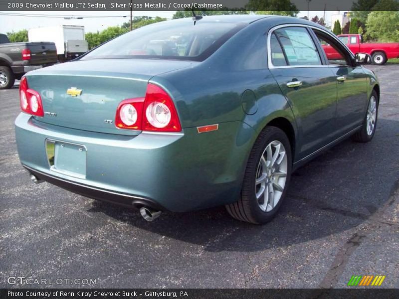 Silver Moss Metallic / Cocoa/Cashmere 2009 Chevrolet Malibu LTZ Sedan