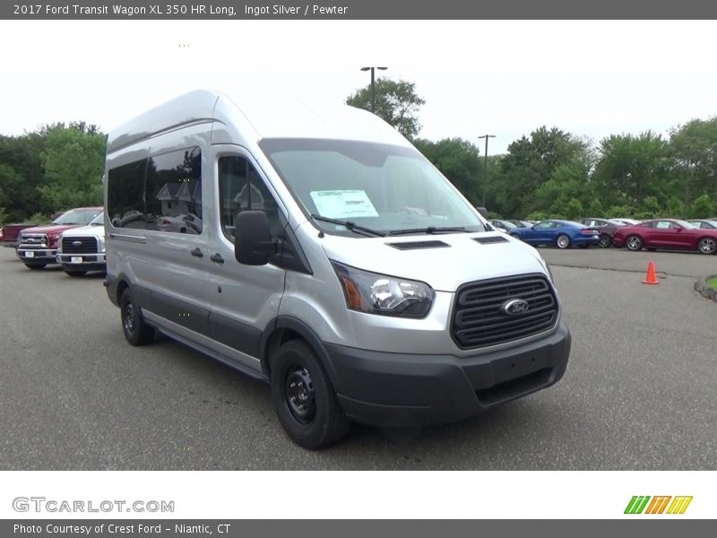 Ingot Silver / Pewter 2017 Ford Transit Wagon XL 350 HR Long
