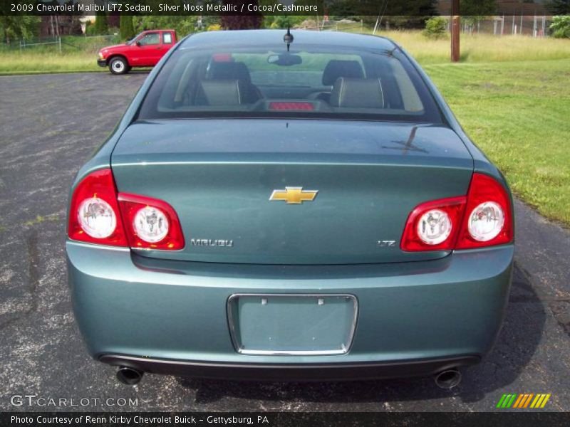 Silver Moss Metallic / Cocoa/Cashmere 2009 Chevrolet Malibu LTZ Sedan