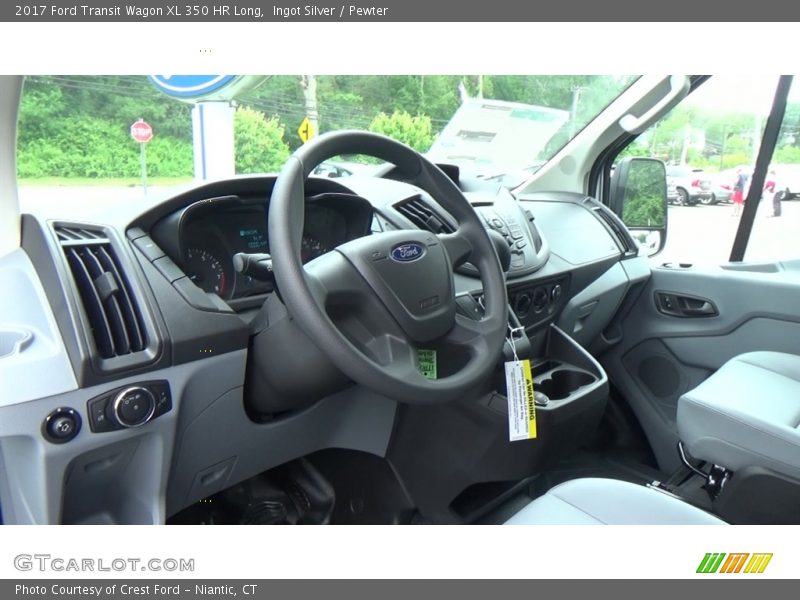 Ingot Silver / Pewter 2017 Ford Transit Wagon XL 350 HR Long