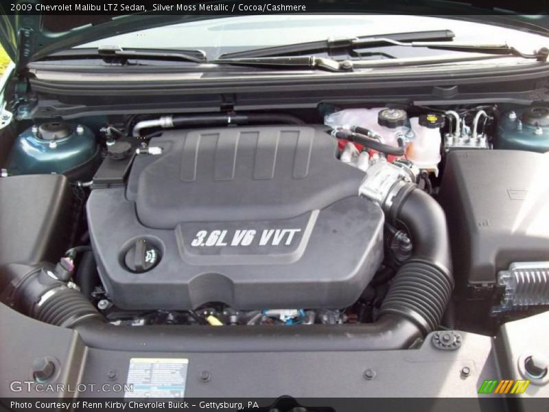 Silver Moss Metallic / Cocoa/Cashmere 2009 Chevrolet Malibu LTZ Sedan