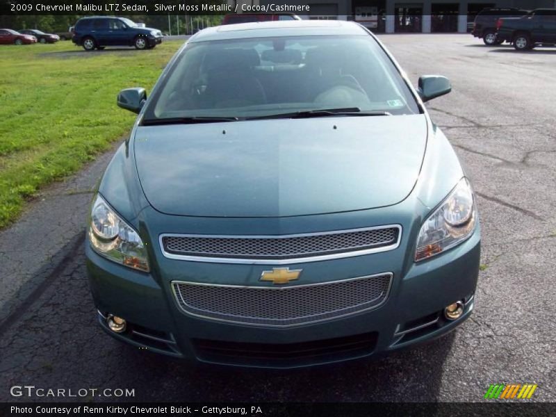 Silver Moss Metallic / Cocoa/Cashmere 2009 Chevrolet Malibu LTZ Sedan