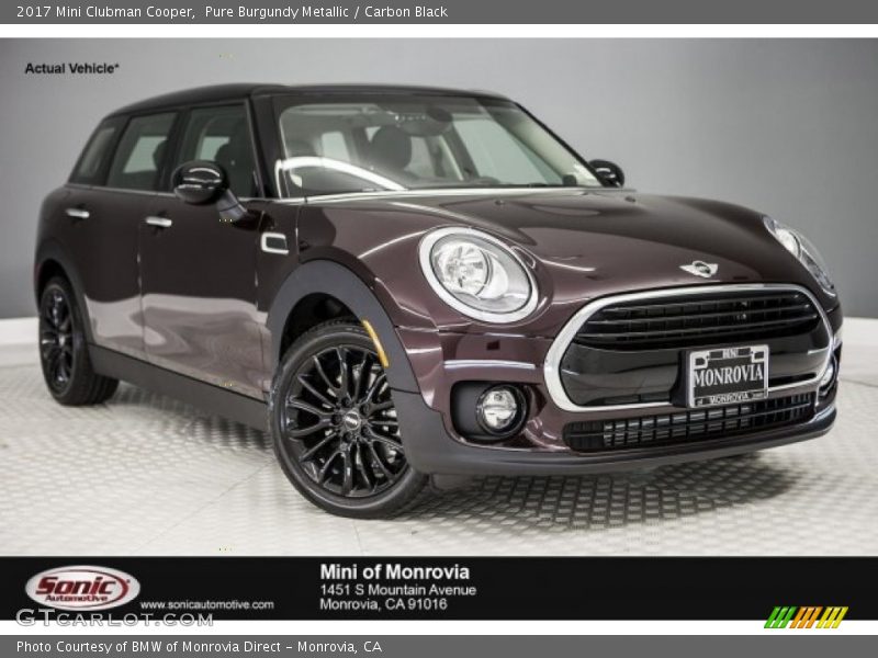 Pure Burgundy Metallic / Carbon Black 2017 Mini Clubman Cooper
