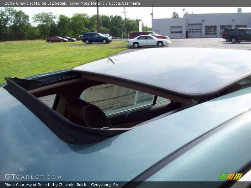 Silver Moss Metallic / Cocoa/Cashmere 2009 Chevrolet Malibu LTZ Sedan
