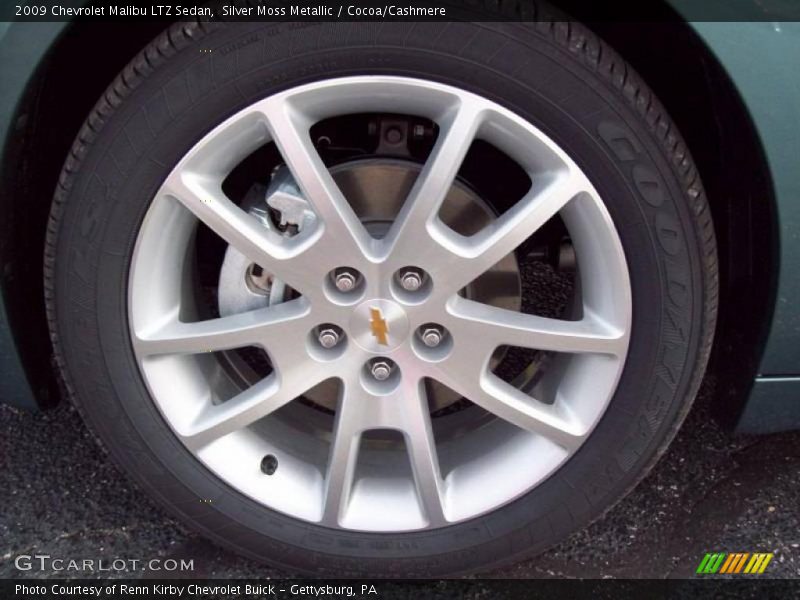 Silver Moss Metallic / Cocoa/Cashmere 2009 Chevrolet Malibu LTZ Sedan