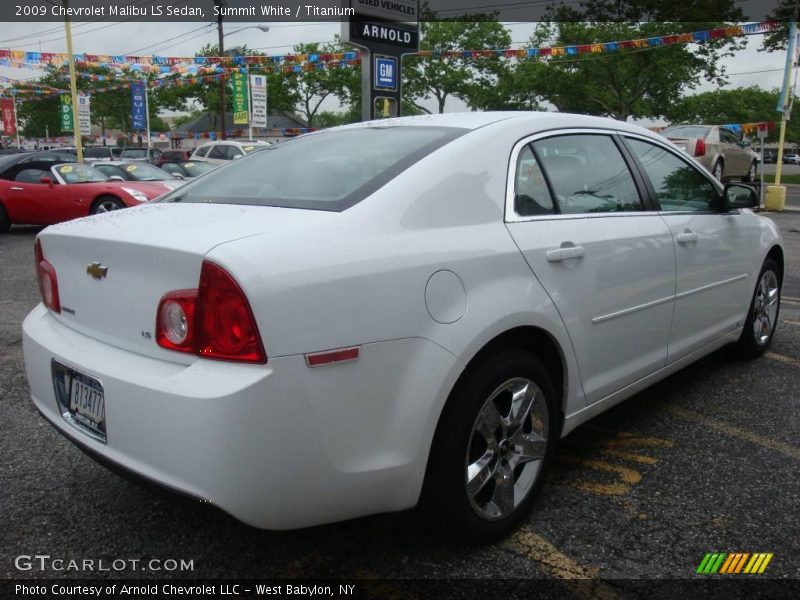 Summit White / Titanium 2009 Chevrolet Malibu LS Sedan