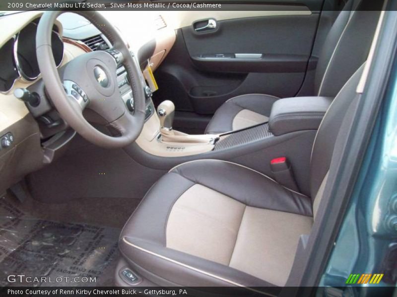 Silver Moss Metallic / Cocoa/Cashmere 2009 Chevrolet Malibu LTZ Sedan