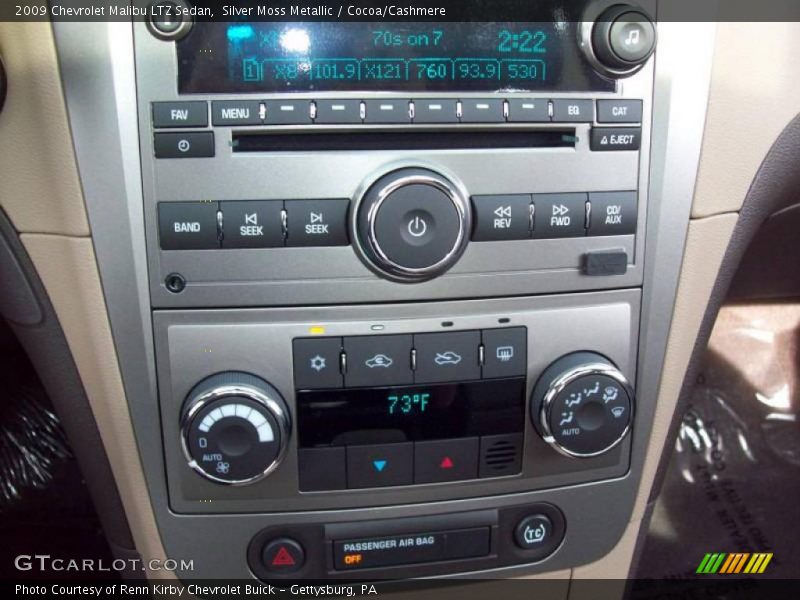 Silver Moss Metallic / Cocoa/Cashmere 2009 Chevrolet Malibu LTZ Sedan