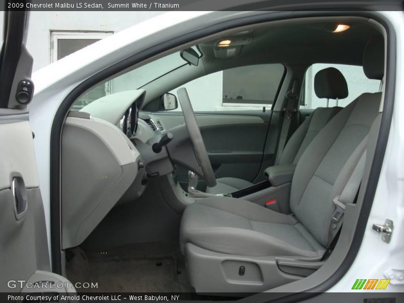 Summit White / Titanium 2009 Chevrolet Malibu LS Sedan