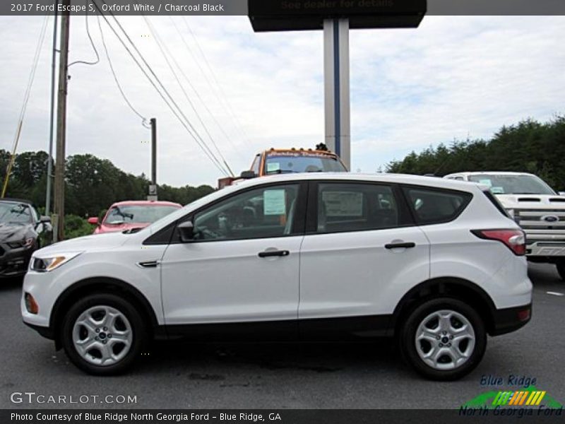 Oxford White / Charcoal Black 2017 Ford Escape S