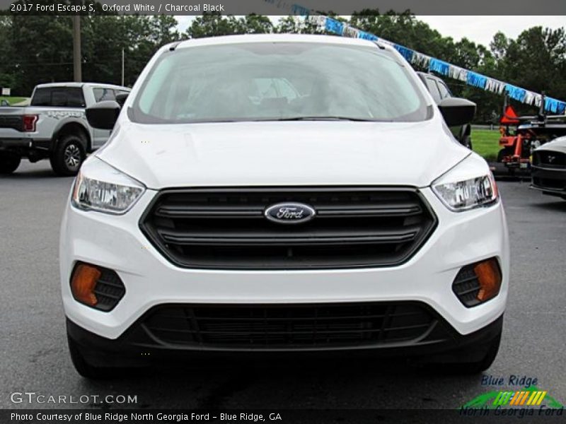Oxford White / Charcoal Black 2017 Ford Escape S