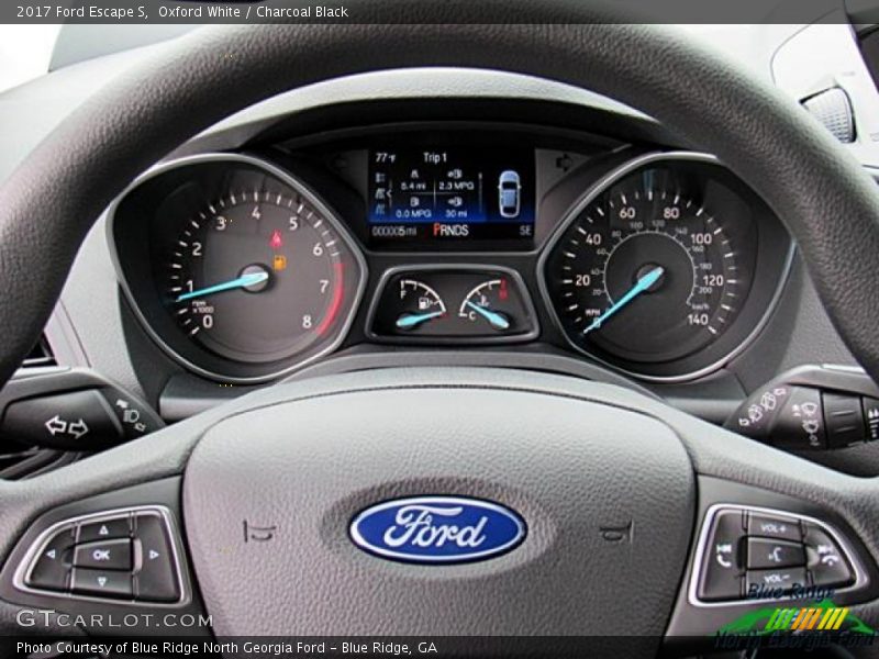 Oxford White / Charcoal Black 2017 Ford Escape S