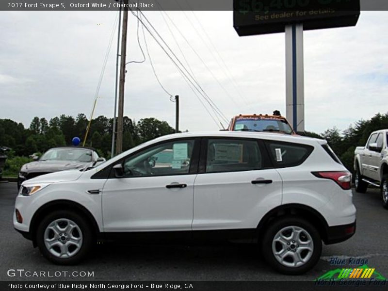 Oxford White / Charcoal Black 2017 Ford Escape S