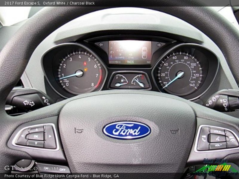 Oxford White / Charcoal Black 2017 Ford Escape S