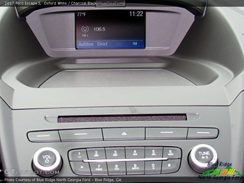 Oxford White / Charcoal Black 2017 Ford Escape S