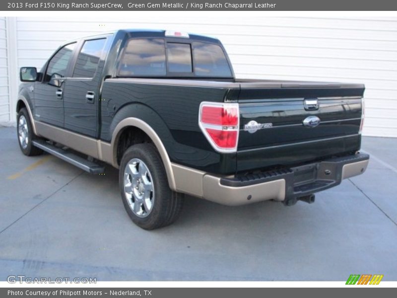 Green Gem Metallic / King Ranch Chaparral Leather 2013 Ford F150 King Ranch SuperCrew