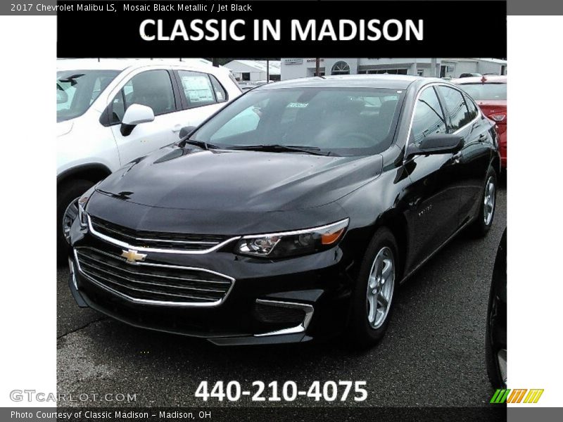 Mosaic Black Metallic / Jet Black 2017 Chevrolet Malibu LS