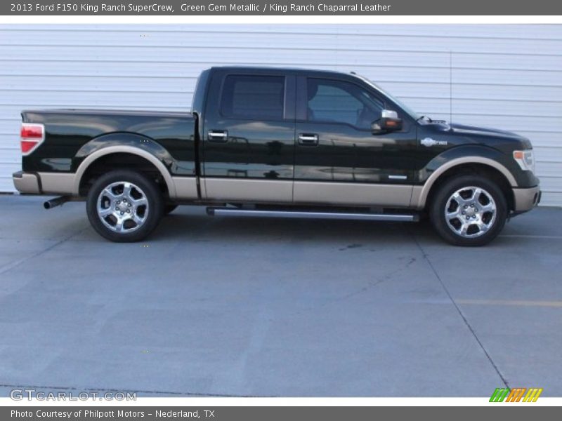 Green Gem Metallic / King Ranch Chaparral Leather 2013 Ford F150 King Ranch SuperCrew