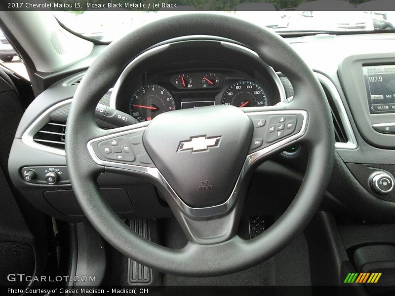 Mosaic Black Metallic / Jet Black 2017 Chevrolet Malibu LS