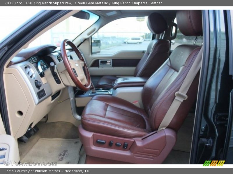 Green Gem Metallic / King Ranch Chaparral Leather 2013 Ford F150 King Ranch SuperCrew