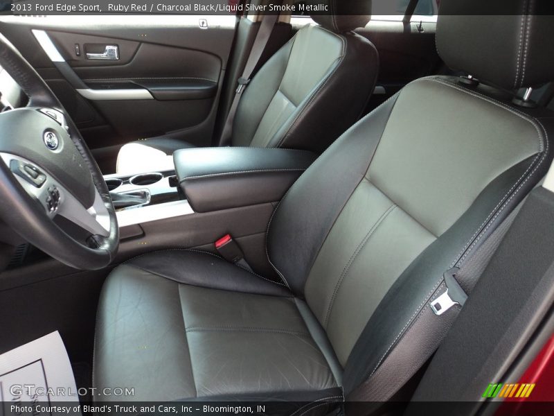 Ruby Red / Charcoal Black/Liquid Silver Smoke Metallic 2013 Ford Edge Sport