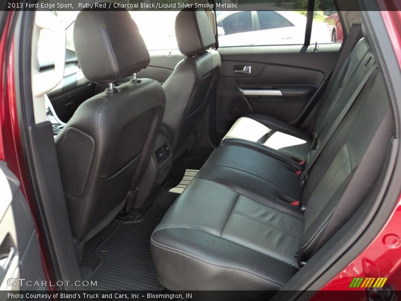 Ruby Red / Charcoal Black/Liquid Silver Smoke Metallic 2013 Ford Edge Sport