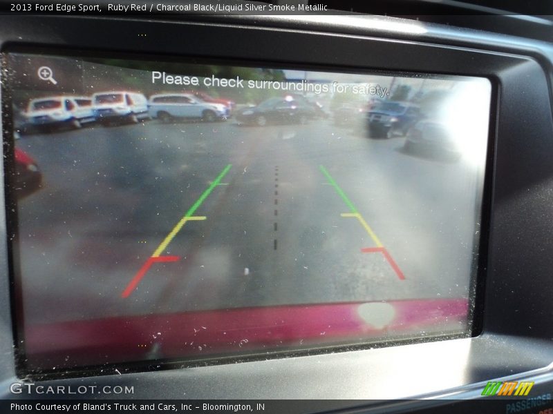 Ruby Red / Charcoal Black/Liquid Silver Smoke Metallic 2013 Ford Edge Sport