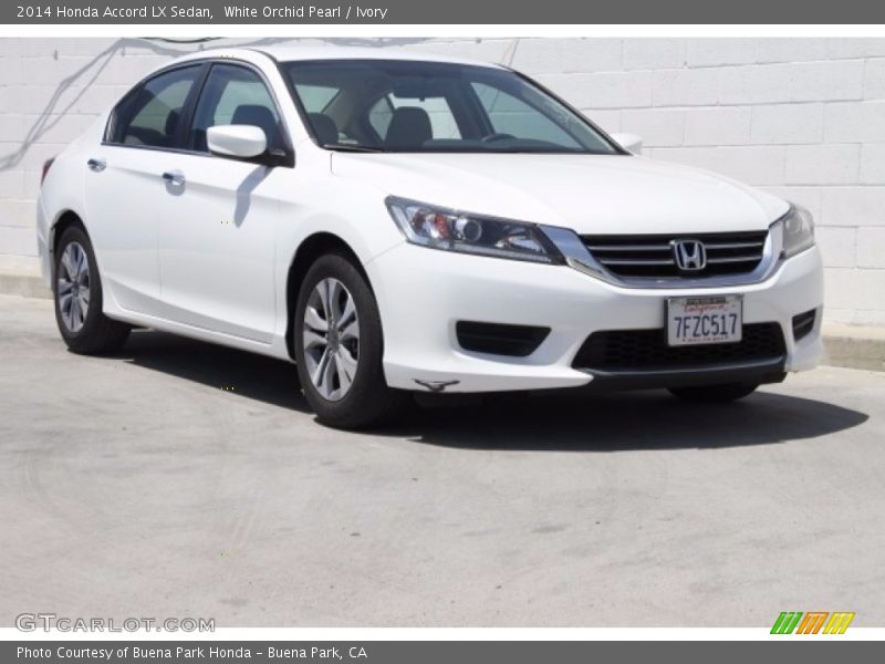 White Orchid Pearl / Ivory 2014 Honda Accord LX Sedan