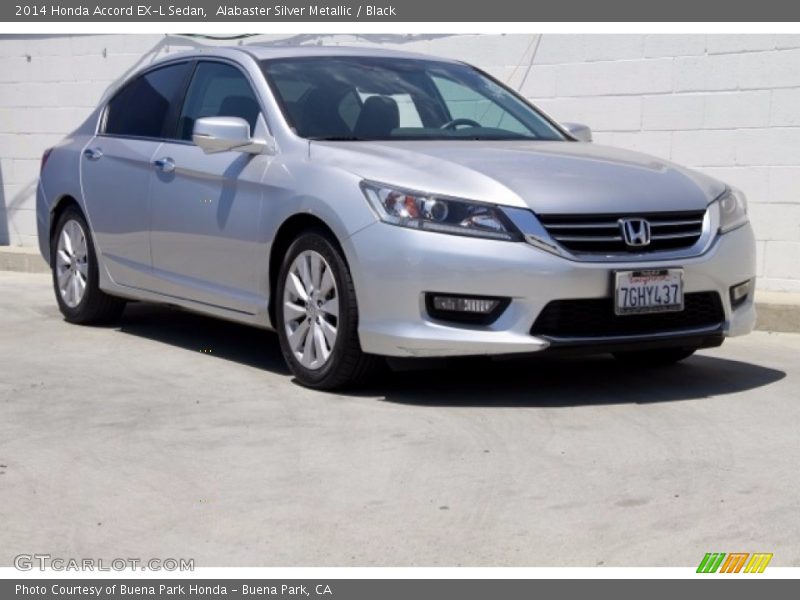 Alabaster Silver Metallic / Black 2014 Honda Accord EX-L Sedan