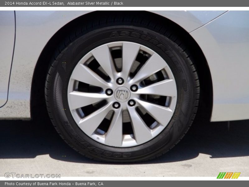Alabaster Silver Metallic / Black 2014 Honda Accord EX-L Sedan