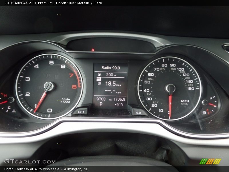 Florett Silver Metallic / Black 2016 Audi A4 2.0T Premium