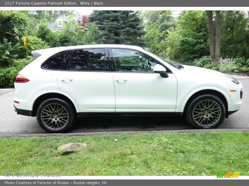 White / Black 2017 Porsche Cayenne Platinum Edition