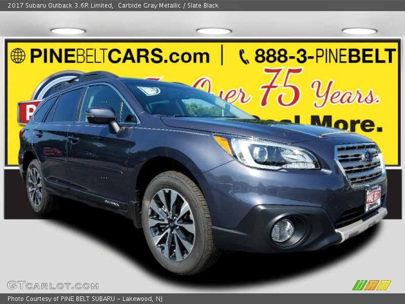 Carbide Gray Metallic / Slate Black 2017 Subaru Outback 3.6R Limited