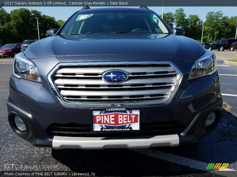 Carbide Gray Metallic / Slate Black 2017 Subaru Outback 3.6R Limited