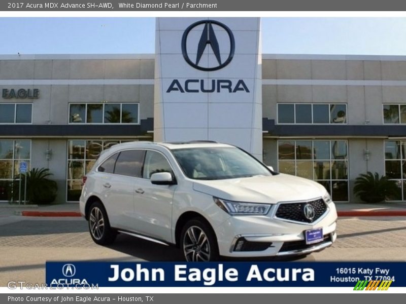 White Diamond Pearl / Parchment 2017 Acura MDX Advance SH-AWD