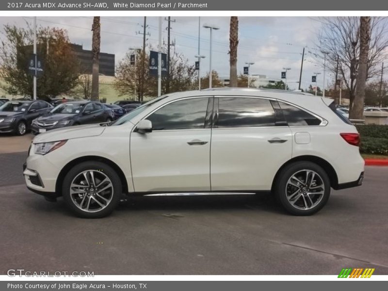 White Diamond Pearl / Parchment 2017 Acura MDX Advance SH-AWD