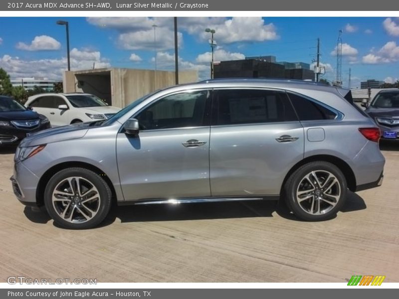 Lunar Silver Metallic / Graystone 2017 Acura MDX Advance SH-AWD