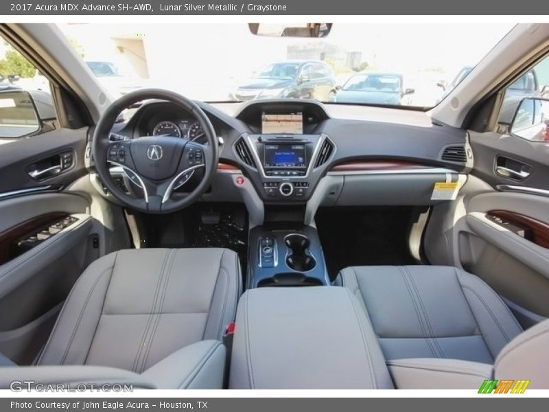 Lunar Silver Metallic / Graystone 2017 Acura MDX Advance SH-AWD