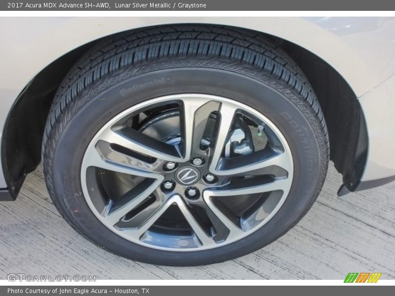 Lunar Silver Metallic / Graystone 2017 Acura MDX Advance SH-AWD