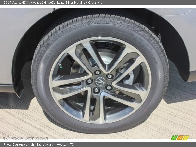 Lunar Silver Metallic / Graystone 2017 Acura MDX Advance SH-AWD