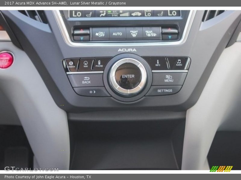 Lunar Silver Metallic / Graystone 2017 Acura MDX Advance SH-AWD