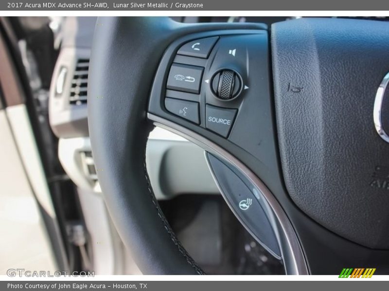 Lunar Silver Metallic / Graystone 2017 Acura MDX Advance SH-AWD