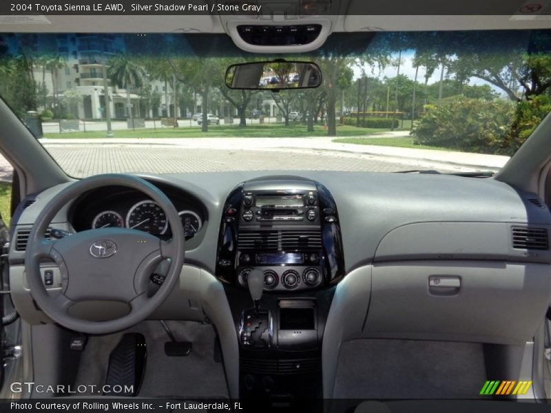 Silver Shadow Pearl / Stone Gray 2004 Toyota Sienna LE AWD