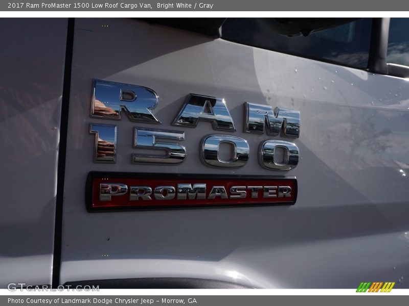 Bright White / Gray 2017 Ram ProMaster 1500 Low Roof Cargo Van
